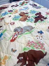 A 1985 Pound Puppies Twin Bedspread Tonka Sears Perma Prest USA Looks Great Rare