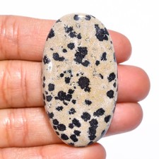 Natural Dalmatian Jasper Oval Shape Cabochon Gemstone 71.5 Ct 46X26X7mm GC-13818