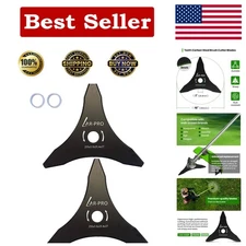 Durable 10" Carbon Steel Brush Cutter Blades Set - Rust Resistant with Washers