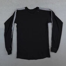 Helly Hansen Lifa Adult XS Base Layer Top Black Stripes Stretch Crew Neck