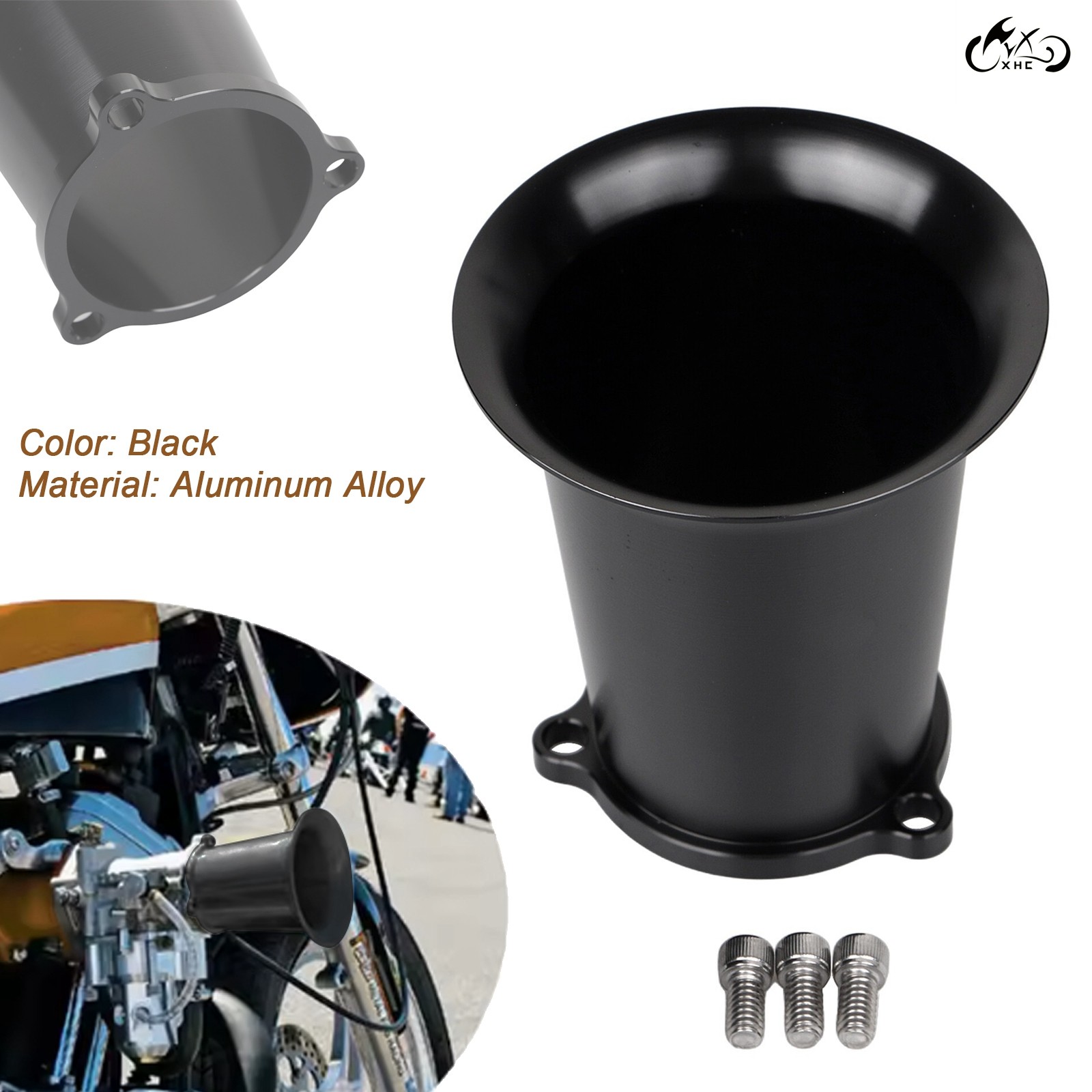 For Harley Softail Sportster Dyna Air Cleaner Velocity Stack CV Carb Carburetor