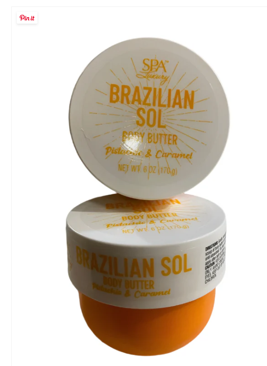 Luxury Brazilian Pistachio Caramel Spa Body Butter 6oz Twin Pack New