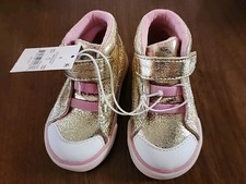 NEW See Kai Run Belmont II Sneakers Size 5 Gold Shine Pink Toddler Girls Shoes