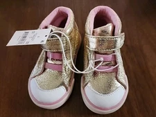 NEW! See Kai Run Belmont II Sneakers Size 5 Gold Shine Pink Toddler Girls Shoes