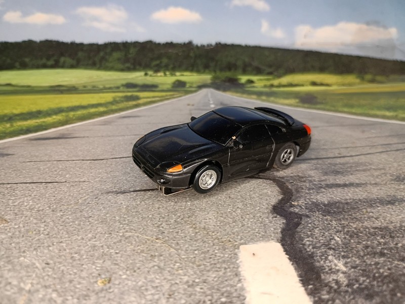1994 TYCO Rare Black Dodge Stealth HO Slot Car U-Turn Vintage