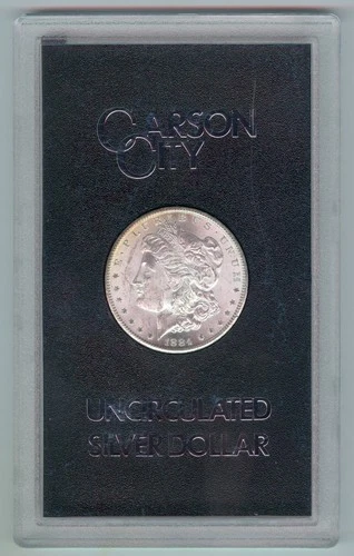 1884-CC U.S. MORGAN SILVER DOLLAR "BLACK BOX" - KEY DATE - KM#110 - UNCIRCULATED