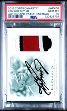 Ken Griffey Jr /5 Auto Patch Emerald PSA 10 GEM MINT 2015 Topps Dynasty POP 1