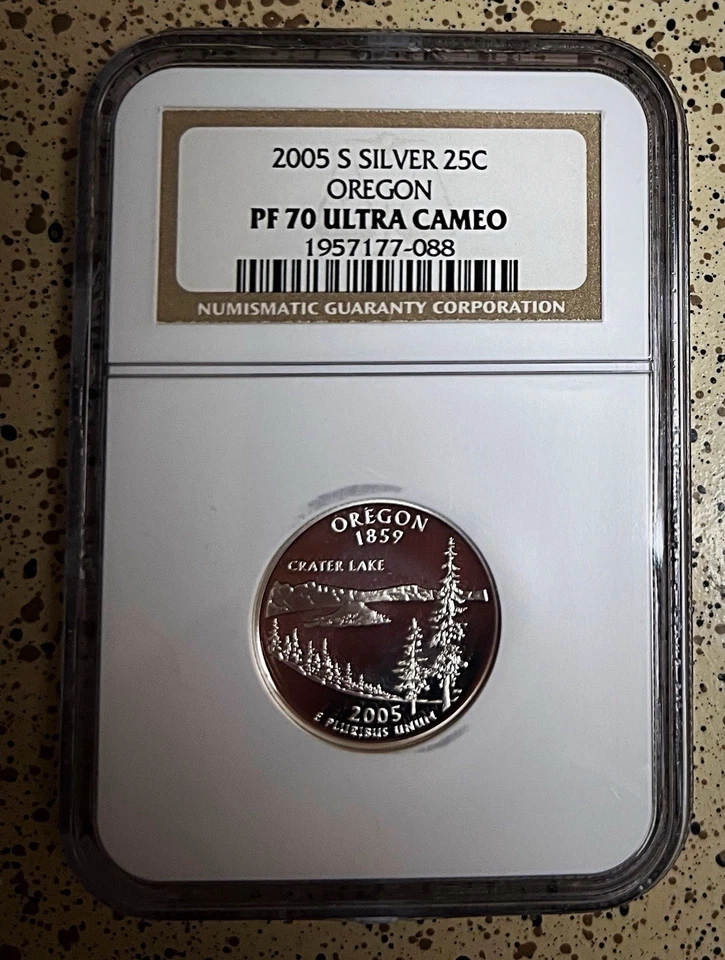 2001, 2002, 2005 & 2008 S NGC PF70 Ultra Cameo Silver Proof 5 Coin State Lot 25c - Image 3 of 4