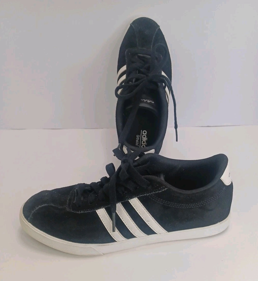 Woman's Adidas Courtset Black White Sz 8