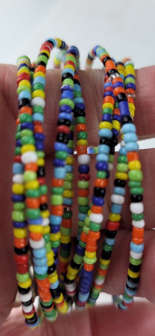 BOHO Multicolored Tiny Beaded Wrap Bracelet - image 1