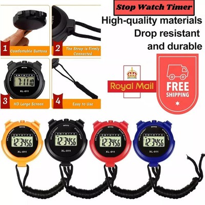 Neue digitale Hand-Sport-Stoppuhr Stoppuhr Timer Alarmzähler Verkäufer UK  