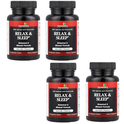 Futurebiotics Relax & Sleep 60 Tabs Each (Pack of 4)