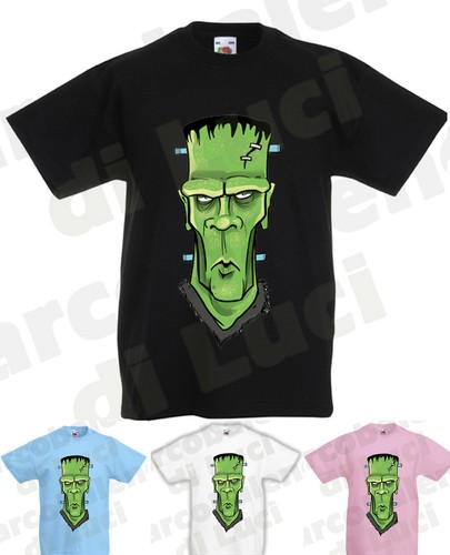T-SHIRT FRANKESTEIN MOSTRO ZOMBIE MAGLIETTA Halloween maglietta bambino  bambina | eBay