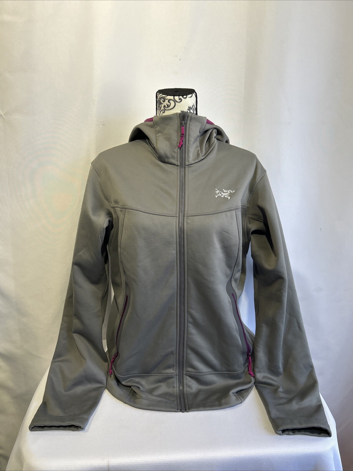Arc'teryx Arenite Hoody Women's XL Gray Full Zip Hooded Fleece Jacket Outerwear