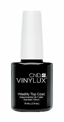 CND Vinyl Weekly Polish - LONG WEAR TOP COAT - 0.5 mL / 15 mL NEW BRUSH 