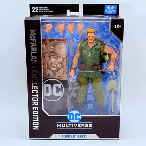 BOX DAMAGE -- DC Multiverse 7 Inch Sergeant Rock Action Figure with Accessories