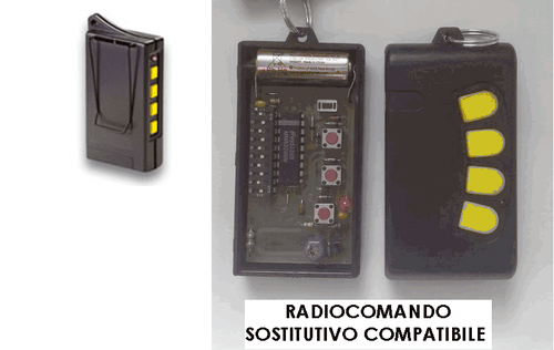 TELECOMANDO RADIOCOMANDO PRASTEL NCSM 306 MHZ NCS Mt4P  CANCELLI 4 TASTI GIALLI - Picture 1 of 2