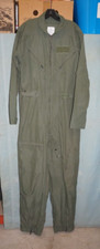 USAF Coveralls, Flying Mens CWU-27/P Sage Green Aramid Flight Suit 44L
