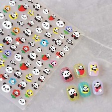 Kawaii Nail Decals, Cute Panda Nail Decals, Panda Be-ar Nail Decals, Bear Decals