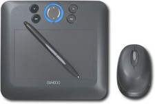 Wacom Bamboo CTE-450K Fun Small USB Tablet with Cordless Pen and Mouse, Black