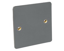 Chrome 1 Gang Blanking Plate Flat Plate FBP1C AXIOM