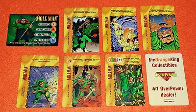 Marvel OVERPOWER Mole Man Classic SET character 6 sp Monster Island Uproot Earth
