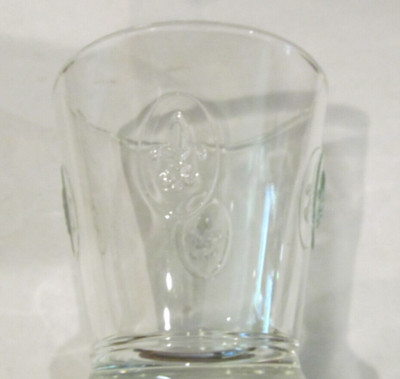 *La Rochere Paris 4'' Embossed Fleur de Lis Glass OLD FASHION  MULTIPLE AVAILABLE