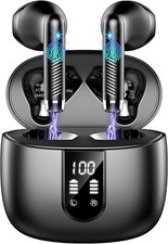Wireless Earbuds, Bluetooth Headphones V5.4 Stereo Bass Ear Buds with ENC Noise