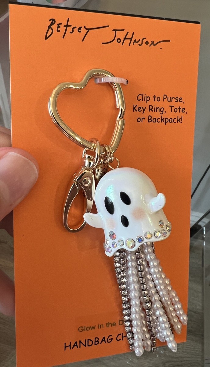 Betsey Johnson Ghost Purse Charm Keychain Viral Halloween