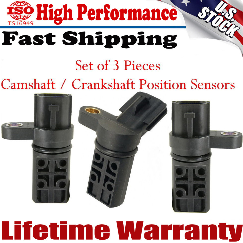 3Pcs Camshaft/Crankshaft Position Sensor For 2002-2008