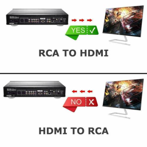 RCA AV to HDMI HD Converter Adapter Composite 3RCA CVBS Audio Video Wii NES SNES - Picture 4 of 13