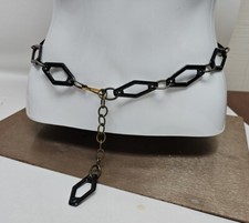 Vintage MOD Chain Belt 1970s, Metal/plastic Resin Like