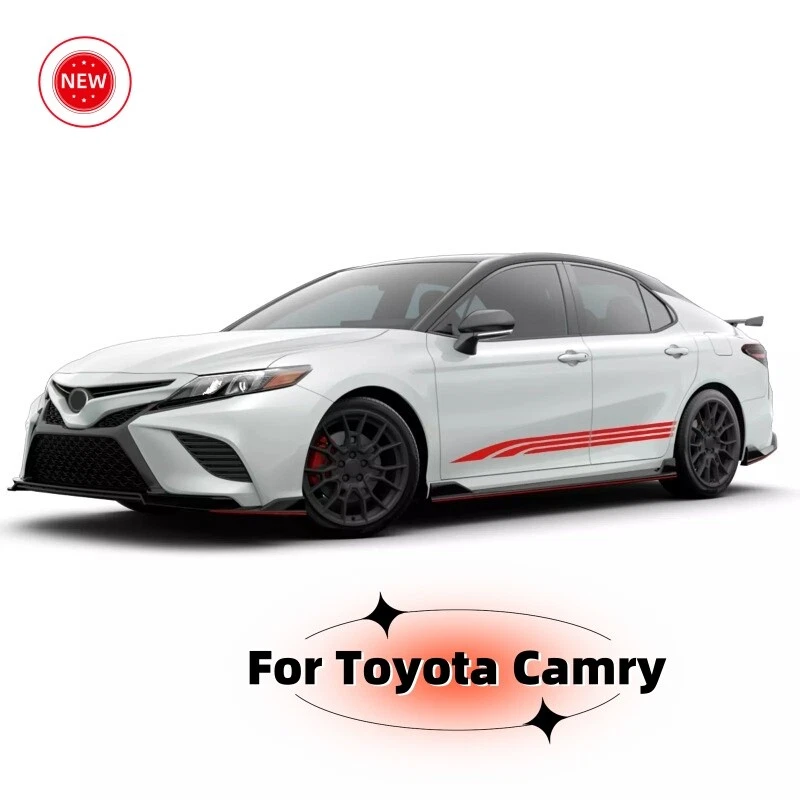 Виниловые наклейки на боковые двери спортивные полоски для автомобиля Toyota Camry - Изображение 3 из 4