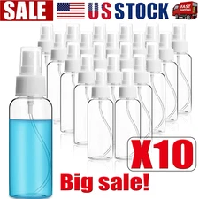 30/60ML Travel Spray Bottle Plastic Transparent Perfume Empty Atomizer USA