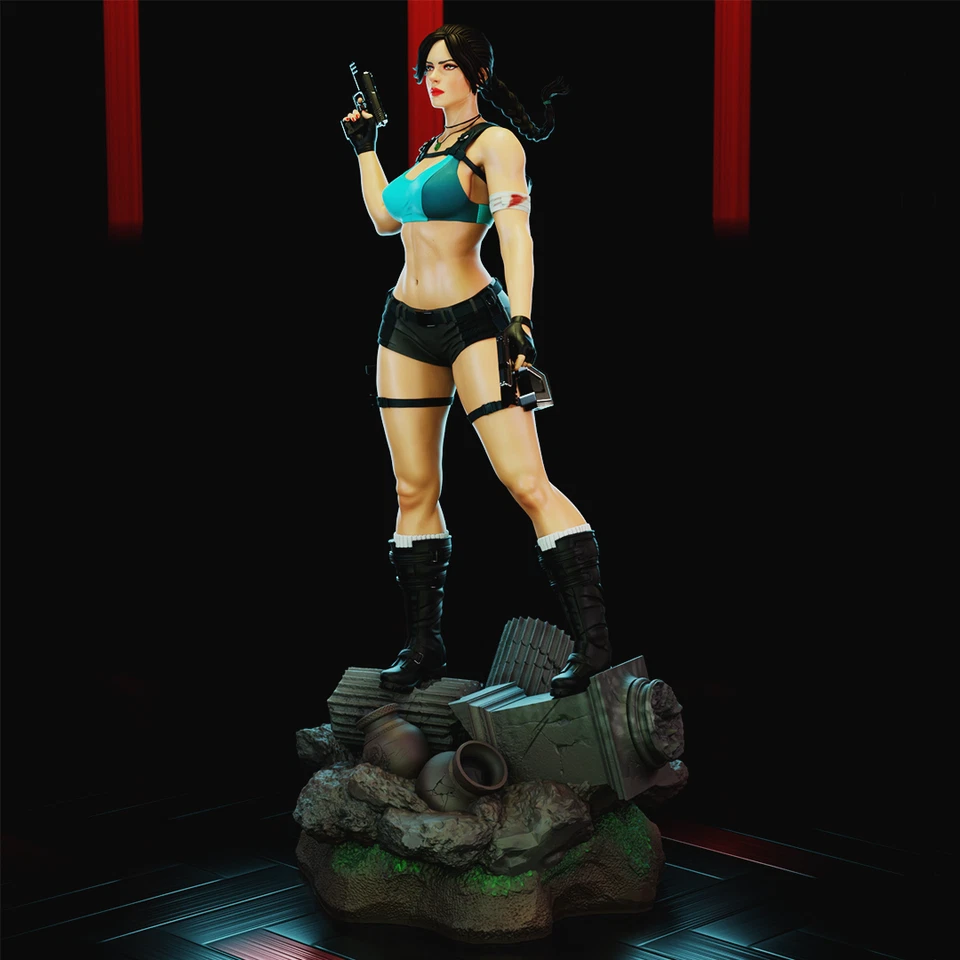 Figura de resina Lara Croft- Tomb Raider 12K-30 cm pintada a mano Nsfw O Sfw - Imagen 4 de 4