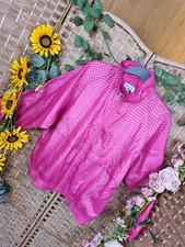 Vintage 80's Retro Shell Jacket Size 12 14 M Bright Pink Cheerful Corp By Lavon