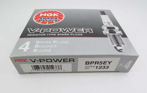 NEW 4 PACK NGK BPR5EY, Resistor Type Spark Plug V-Power, 1233 - 第 1/2 張圖片