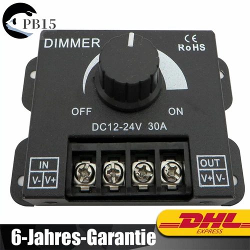 Dimmer Controller 12V-24V 30A Schalter Manuelle Bedienung für LED Streifen Licht