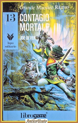 TÖDLICHE ANSTECKUNG von Joe Dever 1991 E Elle BUCHSPIEL einsamer Wolf Ramas Buch