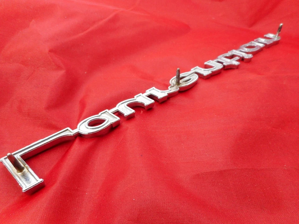 NOS 1969  Canadian Pontiac Laurentian emblem nameplate badge OEM GM script  - Image 2 of 4