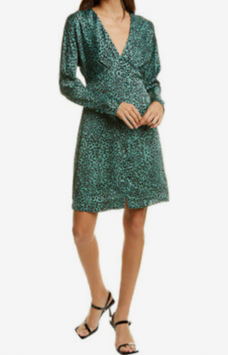 NWT Equipment Green V-Neck Roomily Leopard Print Satin Mini Dress SZ 2 | eBay NWT Equipment Green V-Neck Roomily Leopard Print Satin Mini Dress SZ 2 | eBay