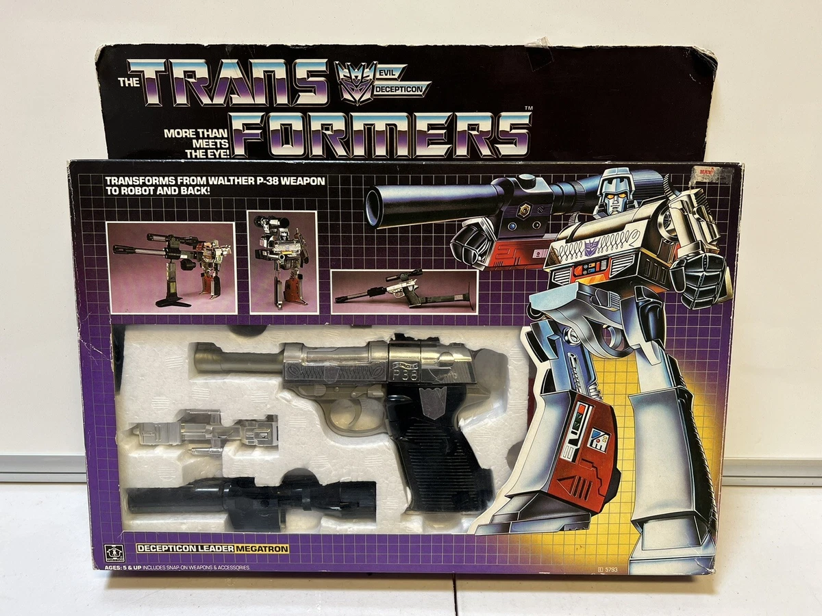 Vintage G1 1984 Transformers Decepticon Leader Megatron w Box Complete