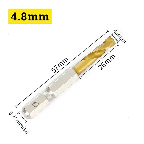 1.5-13mm Handhaben Bohrer Mit 1/4" Sechskantschaft Hss Spiralbohrer Bitaufnahme - Bild 23 von 25