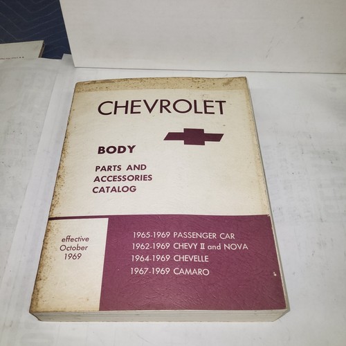 Original 196269 Chevy Body Parts & Illustrations Catalog Camaro