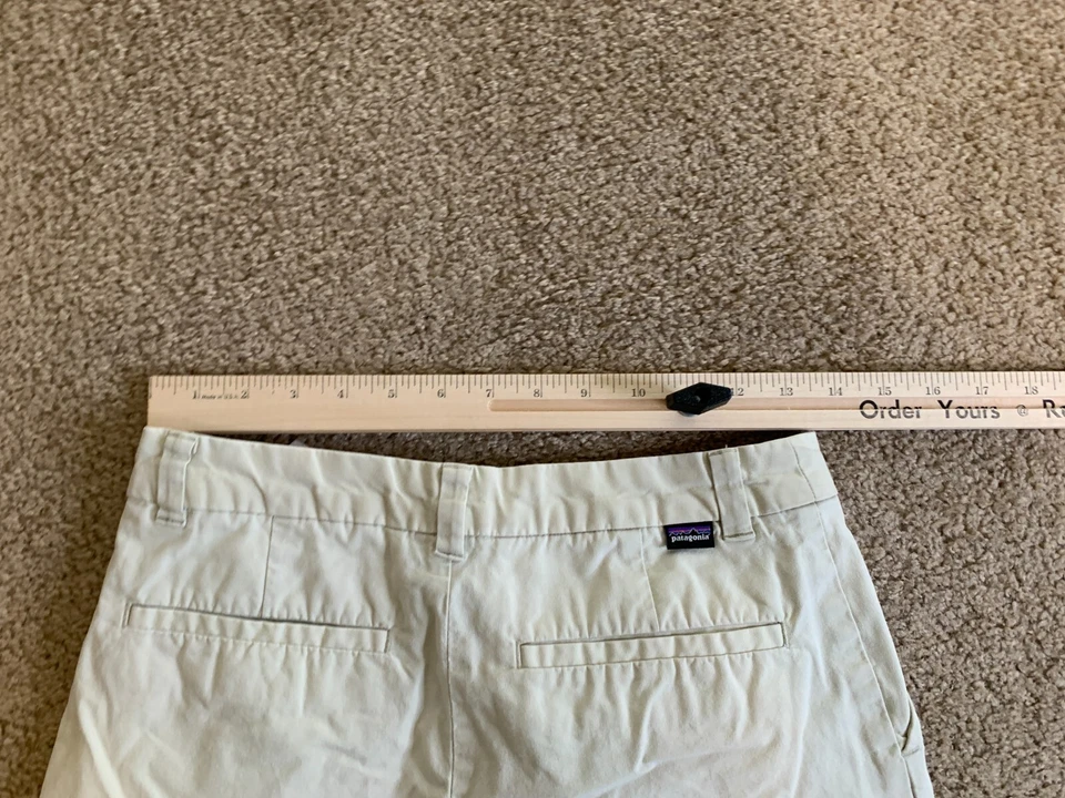 Pantalones Cortos Patagonia Mujer Talla 0 Beige Caqui Elastizados Todo Uso 8 Pulgadas Logo Foto 2 de 4