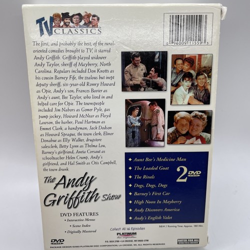 The Andy Griffith Show 2 DVD - 8 episodes 3 hours - Picture 2 of 2