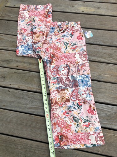 Sigrid Olsen Neu mit Etikett Damen-Leinenmischung breitbeinige Hose elastische Taille Paisley Gr. 10 - Bild 18 von 19
