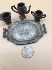 Miniature Silver Plated Made in Occupied Japan Tea Coffee Set 1940 s E-1
