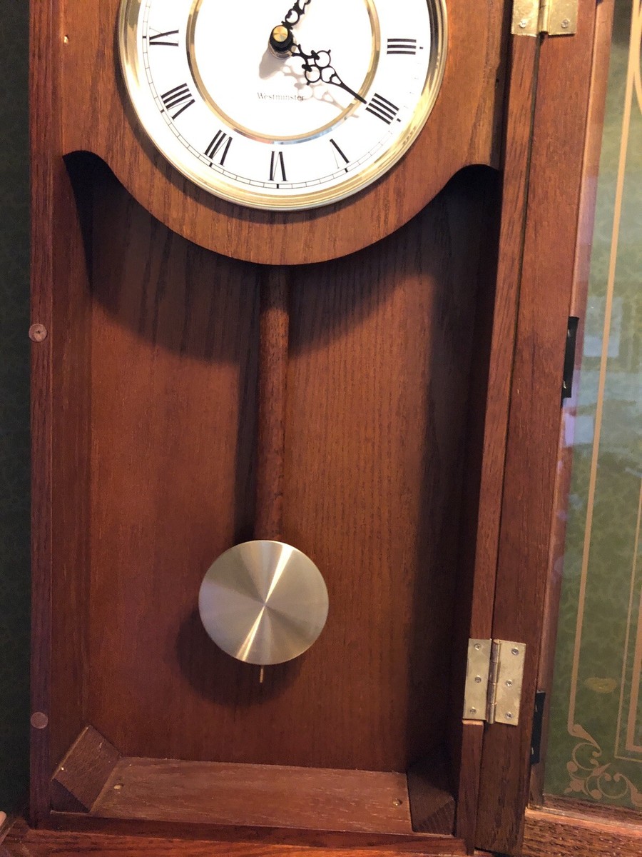 Bulova Cirrus Oak Wall Clock Westminster Chime C3375 | eBay Bulova Cirrus Oak Wall Clock Westminster Chime C3375 | eBay