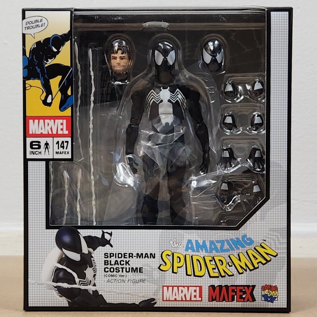 MAFEX No.147 SPIDER-MAN BLACK COSTUME COMIC Ver. Medicom Toy MAFEX No.147 SPIDER-MAN BLACK COSTUME COMIC Ver. Medicom Toy